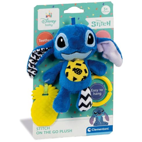 Clementoni Disney Stitch, puha csörgő bébijáték, 02022