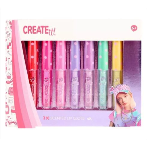 Create it! 7 darabos illatos és csillámos szájfény játékszett, 02035