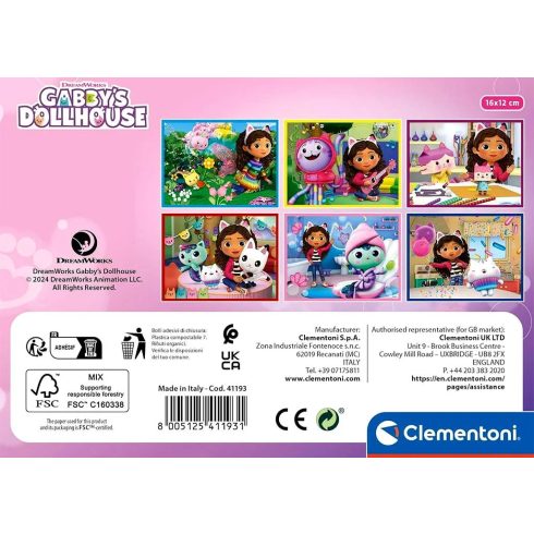 Clementoni Gabi babaháza, 12 darabos mesekocka játékszett, 02041