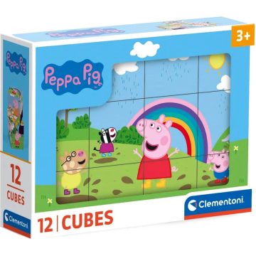   Clementoni Peppa malac, 12 darabos mesekocka játékszett, 02082