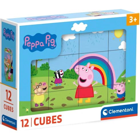 Clementoni Peppa malac, 12 darabos mesekocka játékszett, 02082