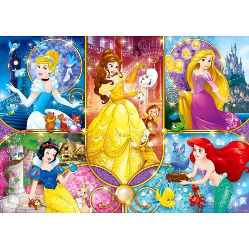 Clementoni puzzle csomag - Disney Hercegnők - 104 darabos - 02122