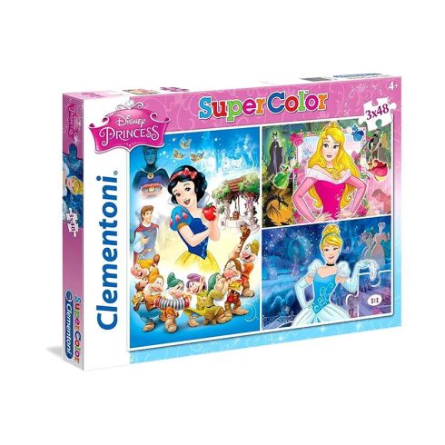 Clementoni puzzle csomag - Disney Hercegnők - 3 x 48 darabos - 02130