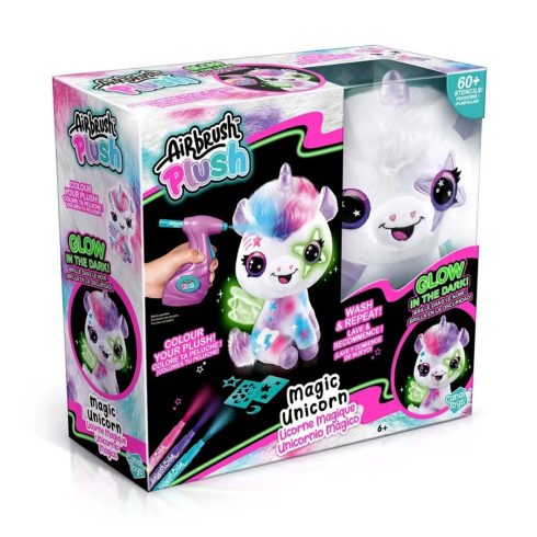 Style 4 Ever Színezhető állatok, Sötétben világító unikornis plüss, 02200