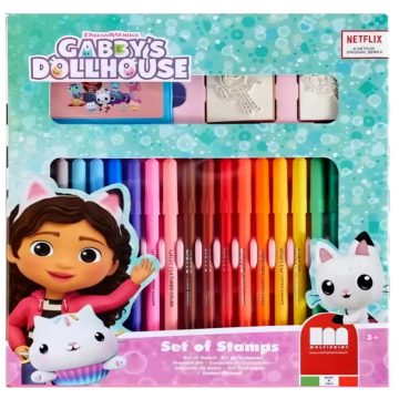   Gabi babaháza nyomda 18 darabos játékszett, filccel, 02210