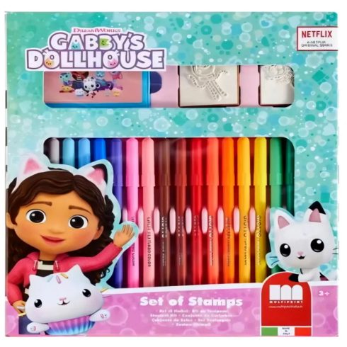 Gabi babaháza nyomda 18 darabos játékszett, filccel, 02210