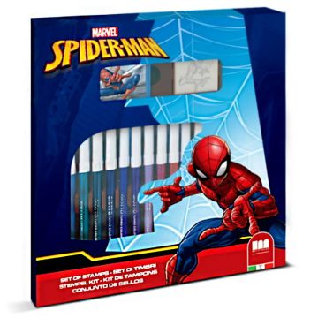 Spiderman nyomda játékszett filccel, 18 darabos, 02217