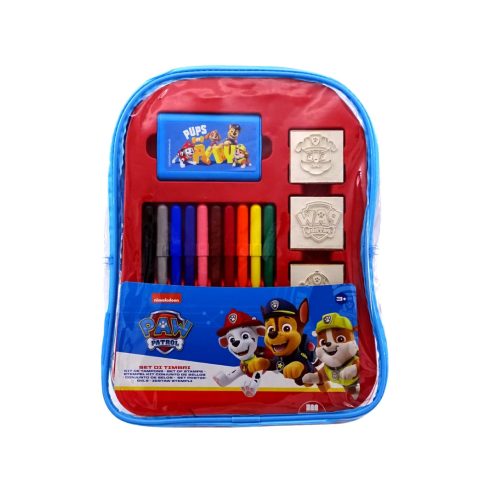 Mancs őrjárat, fiús bélyegző nyomda játékszett hátizsákban, 02219