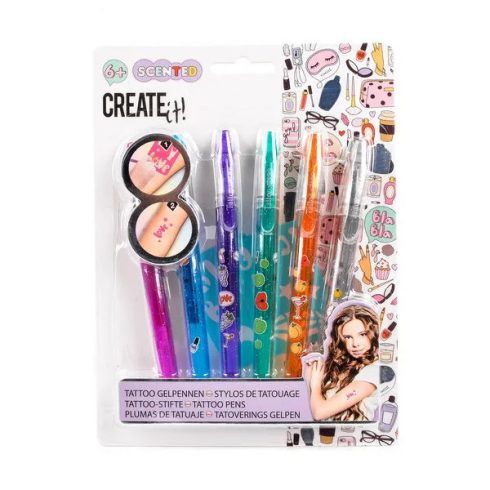 Create it! 6 darabos tetováló zselés toll játékszett, 02271