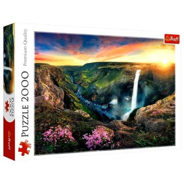 Trefl 2000 darabos puzzle - Háifoss vízesés - 02341