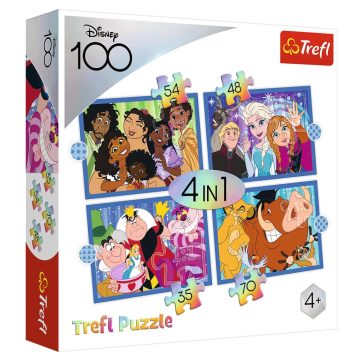 Trefl 4 az 1-ben puzzle csomag, Disney Boldog Világa, 02471