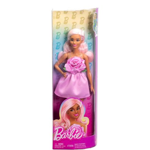 Barbie Fashionista, Stílusos baba rózsaszín ruhában, 02511