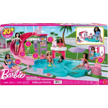 Barbie, Medencés buli játékszett, 02527