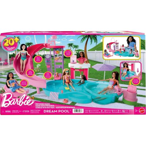 Barbie, Medencés buli játékszett, 02527