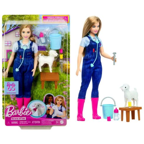 Barbie, 65. Évfordulós karrier sorozat, Tanyasi állatorvos baba játékszett, 02539