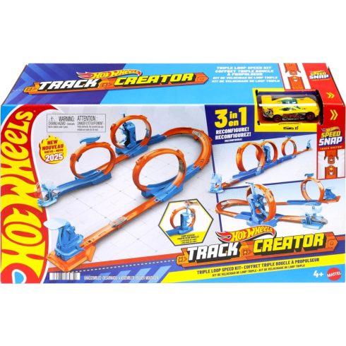 Hot Wheels Track Creator, Tripla Hurok pálya játékszett, 02580