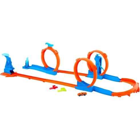 Hot Wheels Track Creator, Tripla Hurok pálya játékszett, 02580