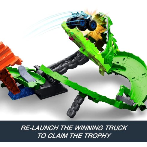 Hot Wheels Monster Trucks, Sárkányfutam pálya játékszett, 02587