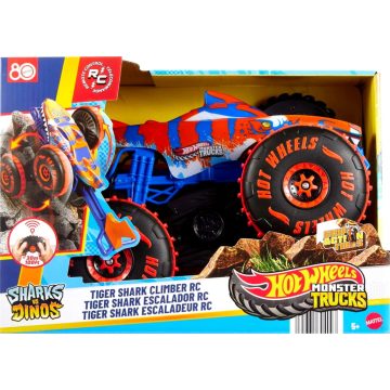   Hot Wheels Monster Trucks, Mega Tiger Shark, távirányítós autó, 02591