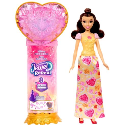 Disney Hercegnők, Csupaszív Meglepetés Baba játékszett, Belle, 02616