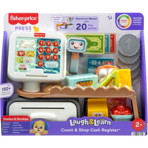 Fisher Price, Kacagj és fejlődj pénztárgép, babafoglalkoztató játékszett, 02618