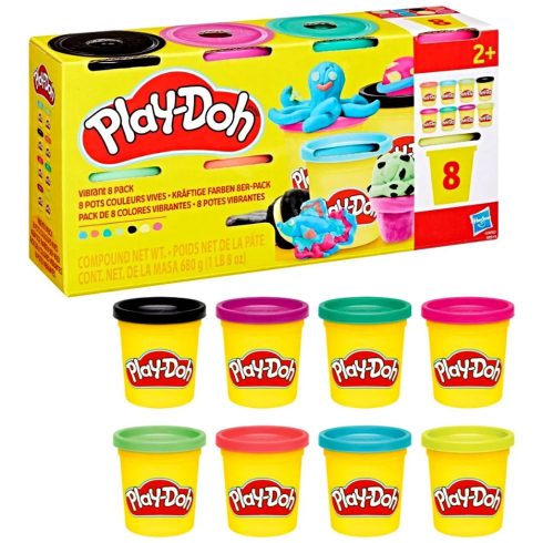 Play Doh, 8 tégelyes gyurma játékszett, 680 gramm, 02833