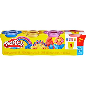   Play Doh, 4 tégelyes gyurma játékszett, 340 gramm, virágos, 02837