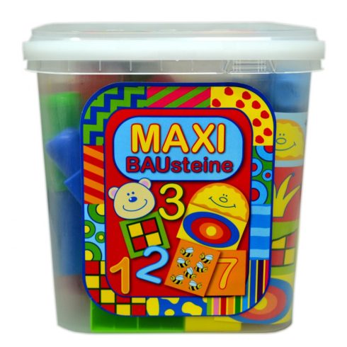 Maxi Bausteine építőkockák - vödrös - 02855