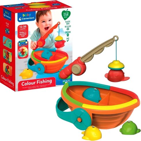 Clementoni Baby, Szivárvány horgászjáték játékszett, 03007