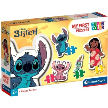   Clementoni Supercolor 4 az 1-ben bébi puzzle csomag, Disney Stitch, 03042