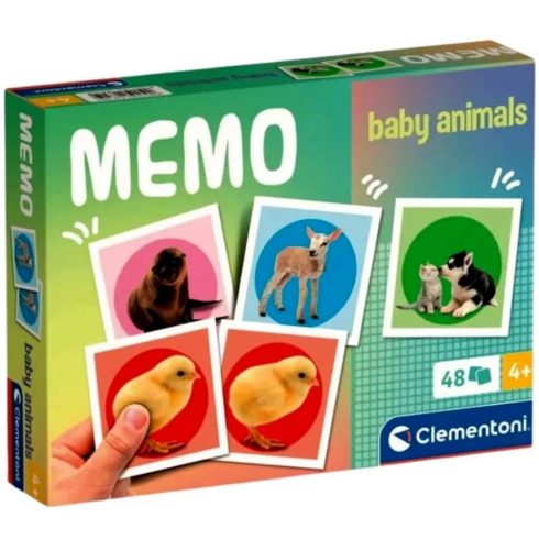 Clementoni Állatkölykök memóriajáték, 48 darabos csomag, 03049