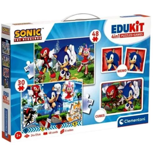 Clementoni Edukit 4 az 1-ben Sonic játékgyűjtemény csomag, 03054