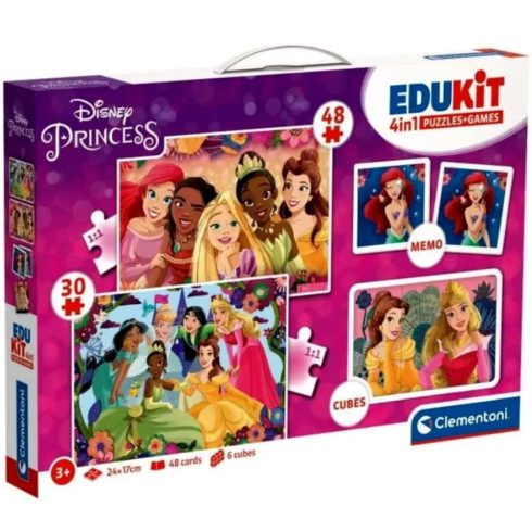 Clementoni Edukit 4 az 1-ben Disney Hercegnők játékgyűjtemény csomag, 03060