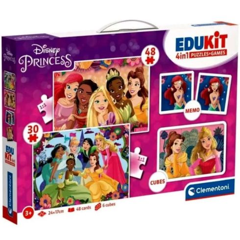 Clementoni Edukit 4 az 1-ben Disney Hercegnők játékgyűjtemény csomag, 03060