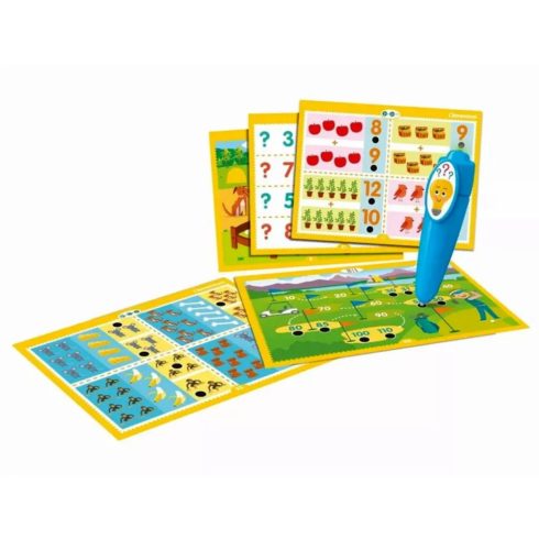 Clementoni interaktív toll számokkal, 500 kvíz játékszett, 03079