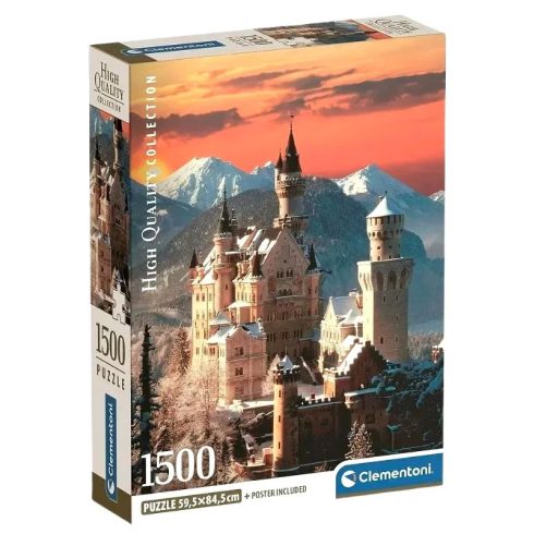 Clementoni 1500 darabos HQC compact puzzle, Neuschwanstein kastély, 03082