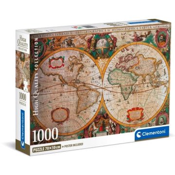 Clementoni, 1000 darabos Régi térkép puzzle csomag, 03089