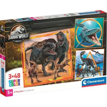   Clementoni, 3 x 48 darabos Jurassic World puzzle csomag, 03100