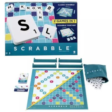  Scrabble Original és Társas, 2 az 1-ben játékszett, 03120