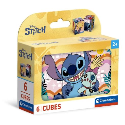 Clementoni Disney Stitch, 6 darabos mesekocka játékszett, 03144