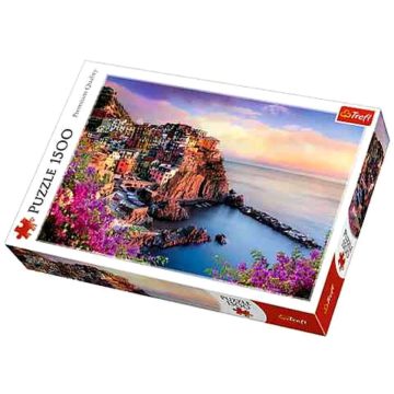 Trefl Manarola Tengerpart, 1500 darabos puzzle csomag, 03174