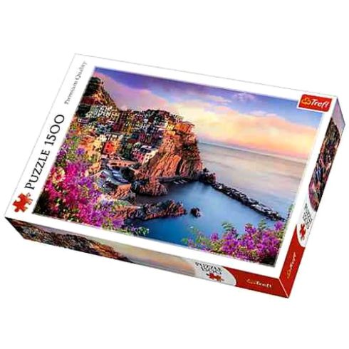 Trefl Manarola Tengerpart, 1500 darabos puzzle csomag, 03174