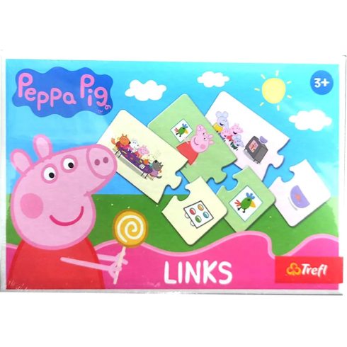 Trefl, mini Peppa malac Links társasjáték szett, 03188