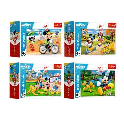 Trefl, 54 darabos mini puzzle szett, Mickey egér, 03224