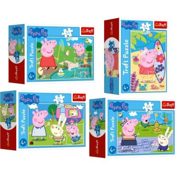   Trefl, 54 darabos mini puzzle szett, Peppa malac boldog napjai, 03226