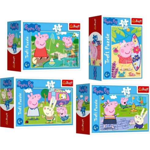 Trefl, 54 darabos mini puzzle szett, Peppa malac boldog napjai, 03226