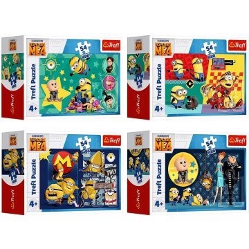   Trefl, 54 darabos mini puzzle szett, Gru 4, Vicces Minyonok, 03238