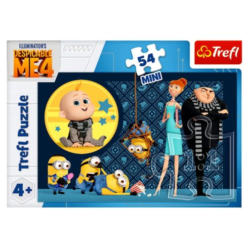 Trefl, 54 darabos mini puzzle szett, Gru 4, Vicces Minyonok, 03238