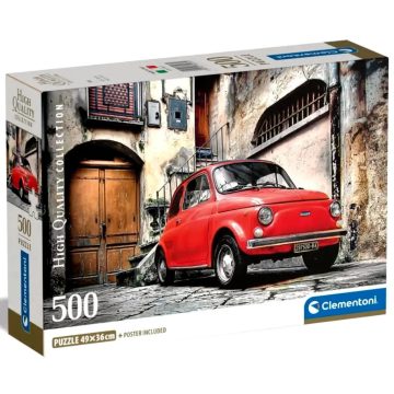 Clementoni 500 darabos HQC compact puzzle, Fiat 500, 03282