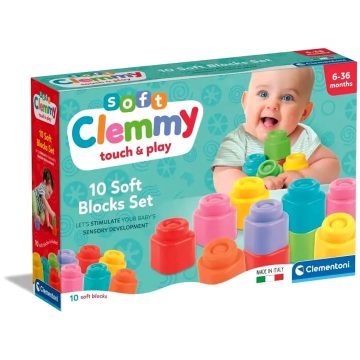   Clementoni Clemmy Baby, Puha építőkocka, 10 darabos szett, 03284